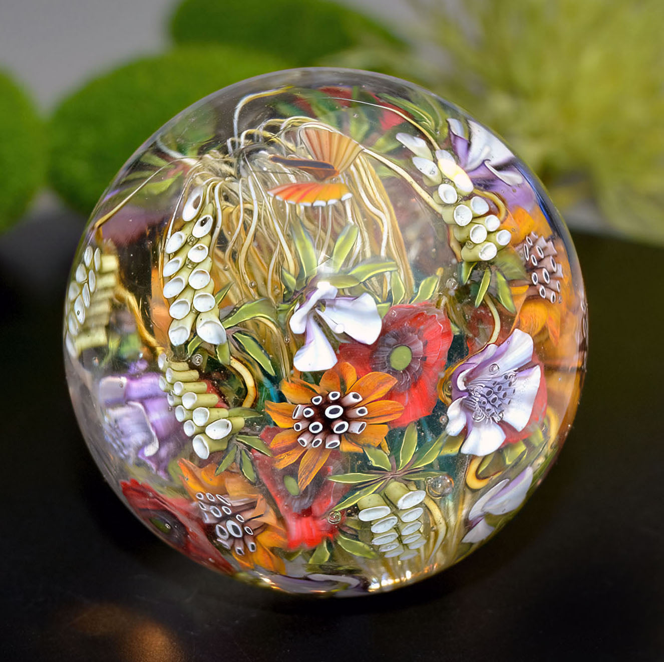 Marble. Glass. Collectible ball. Diameter 49 mm - 1.93 inch