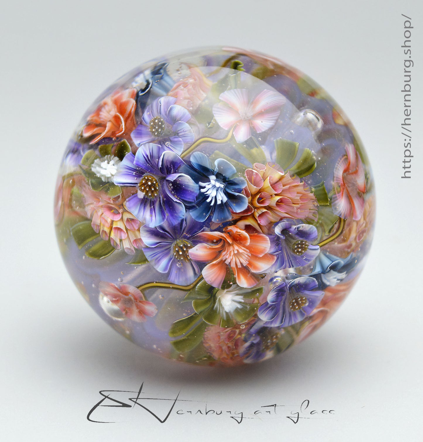 Marble. Collectible Sphere “Mistborne” Glass. . Diameter — 42 mm (1.65”)