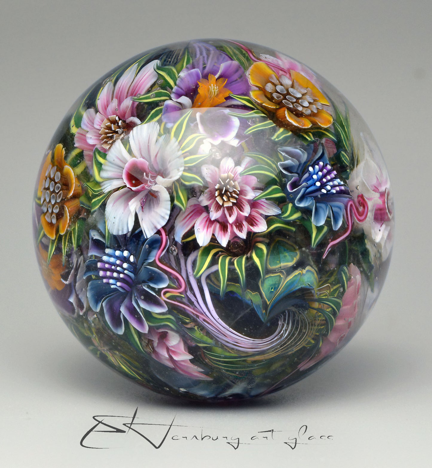 Marbe. " Timeless Garden" Glass. Collectible ball. Diameter 50 mm - 1.96 inch