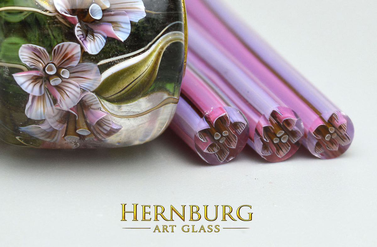 Murini flowers. PLISSE . Sticks 5 cm long. Materials for lampwork. Glass COE104