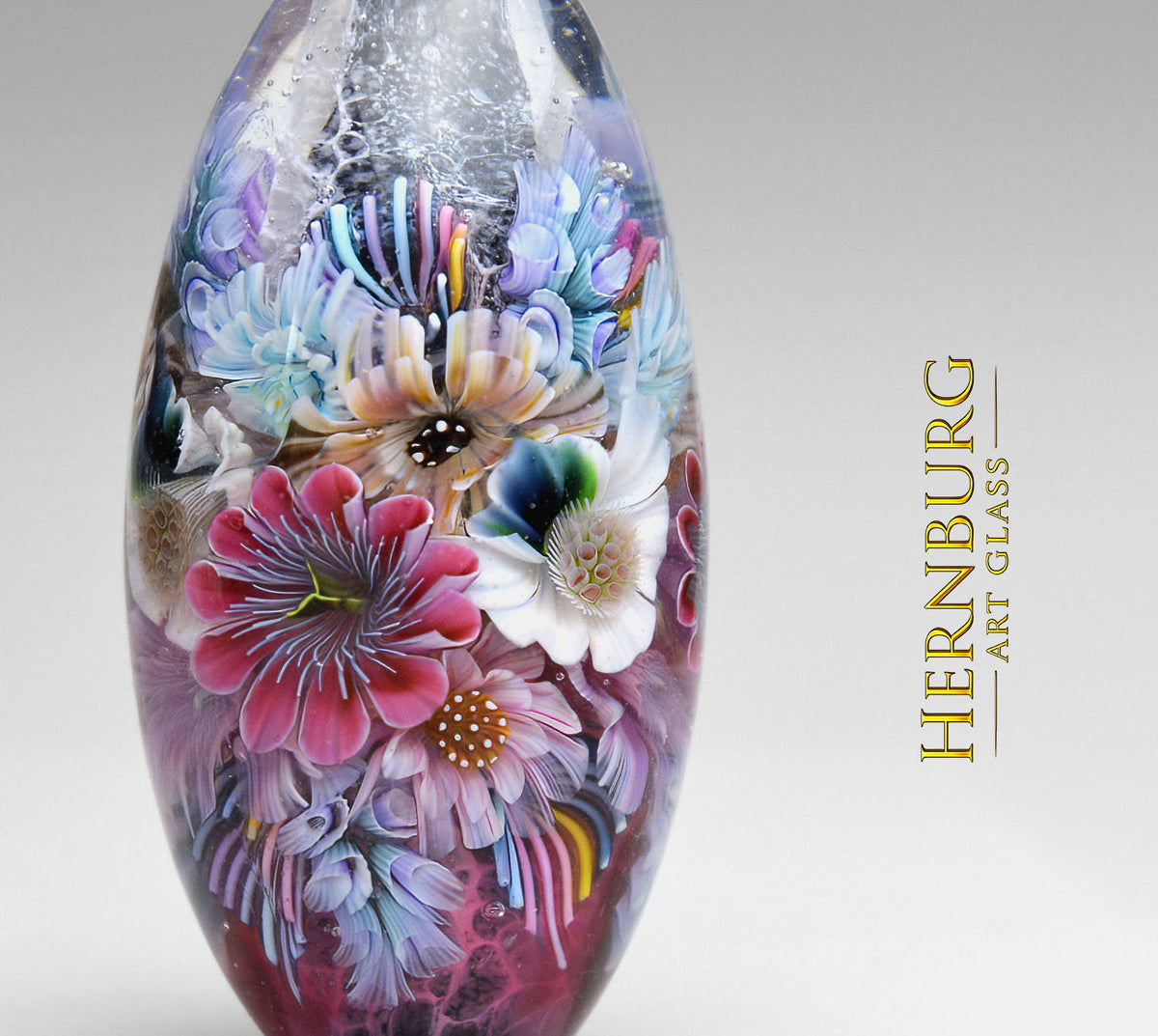 Pendant. Lampwork glass pendant. “Living Lace: PUNTI”