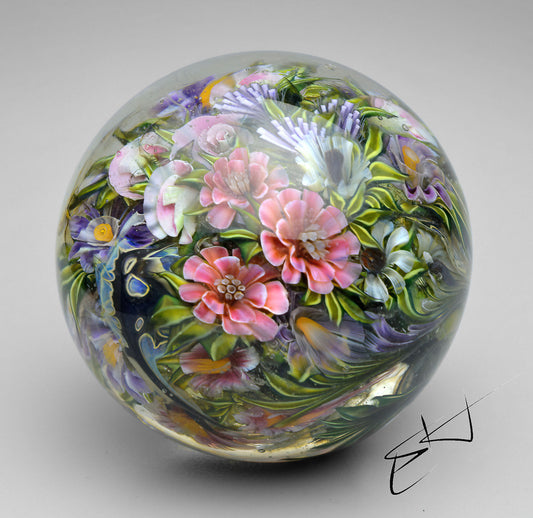 Marble. Path Out of a Dream. Glass. Collectible ball. Diameter 50 mm - 1.96 inch