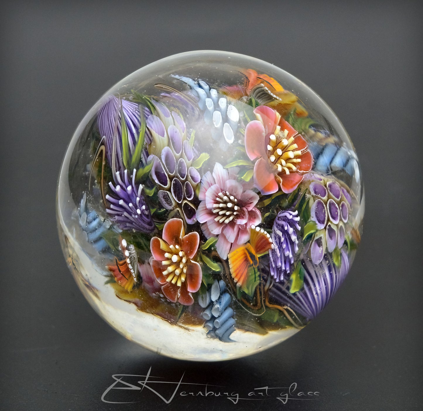 Marble. Glass. Collectible ball. Diameter 49 mm - 1.93 inch