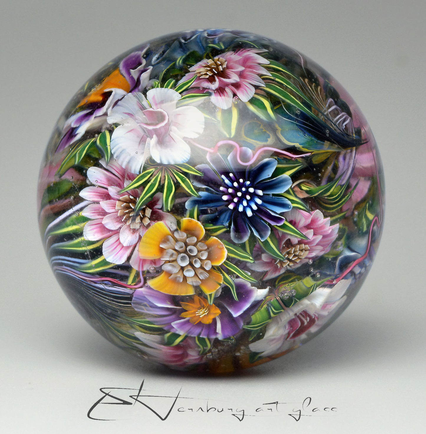 Marbe. " Timeless Garden" Glass. Collectible ball. Diameter 50 mm - 1.96 inch