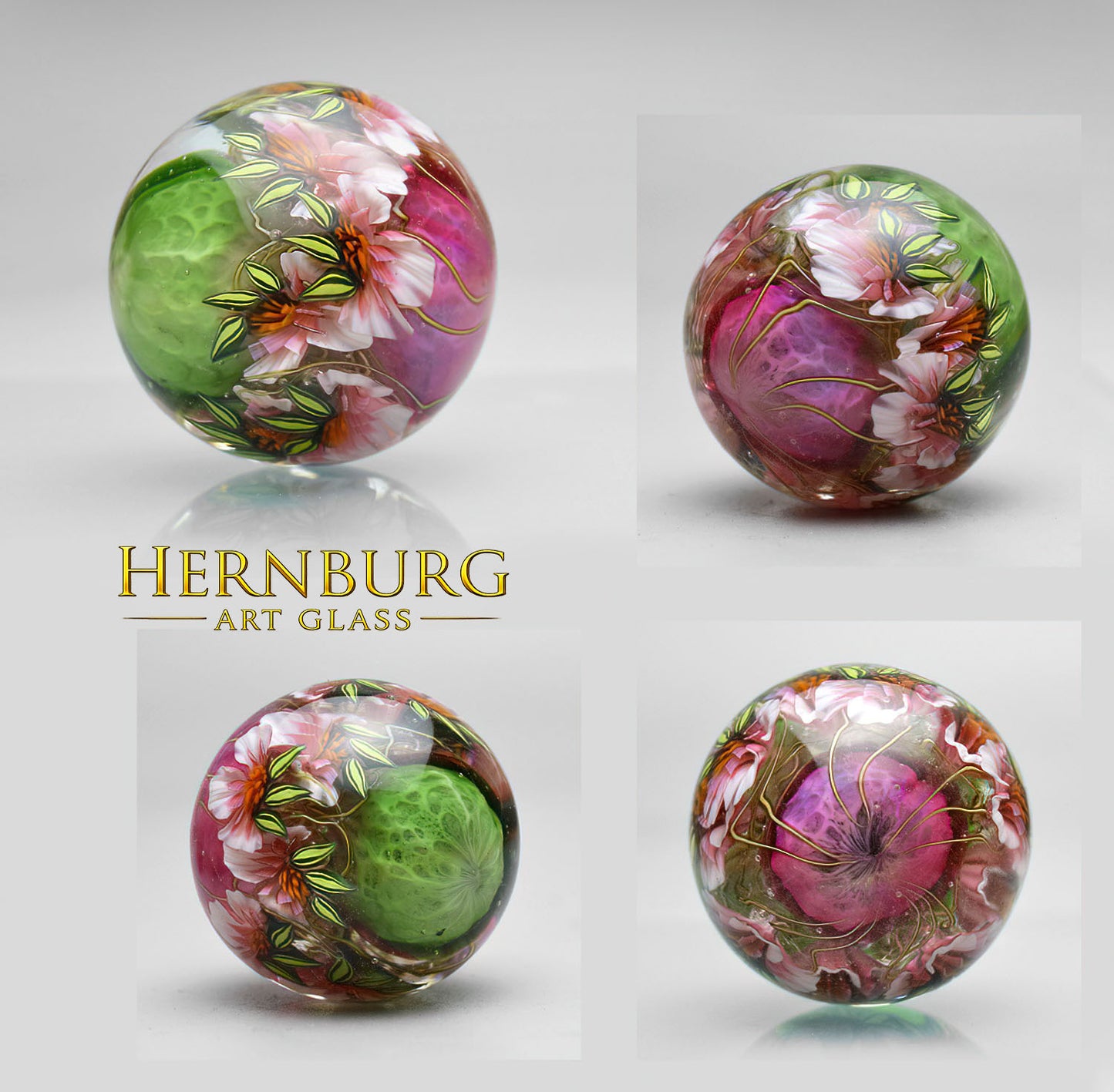 Marble. Collectible Sphere POMONA. Glass. . Diameter — 35 mm (1.38”)