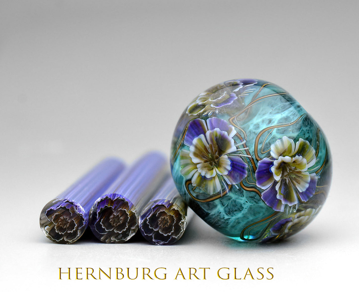 Murini flowers. Caprice. Sticks 5 cm long. Materials for lampwork. Glass COE104