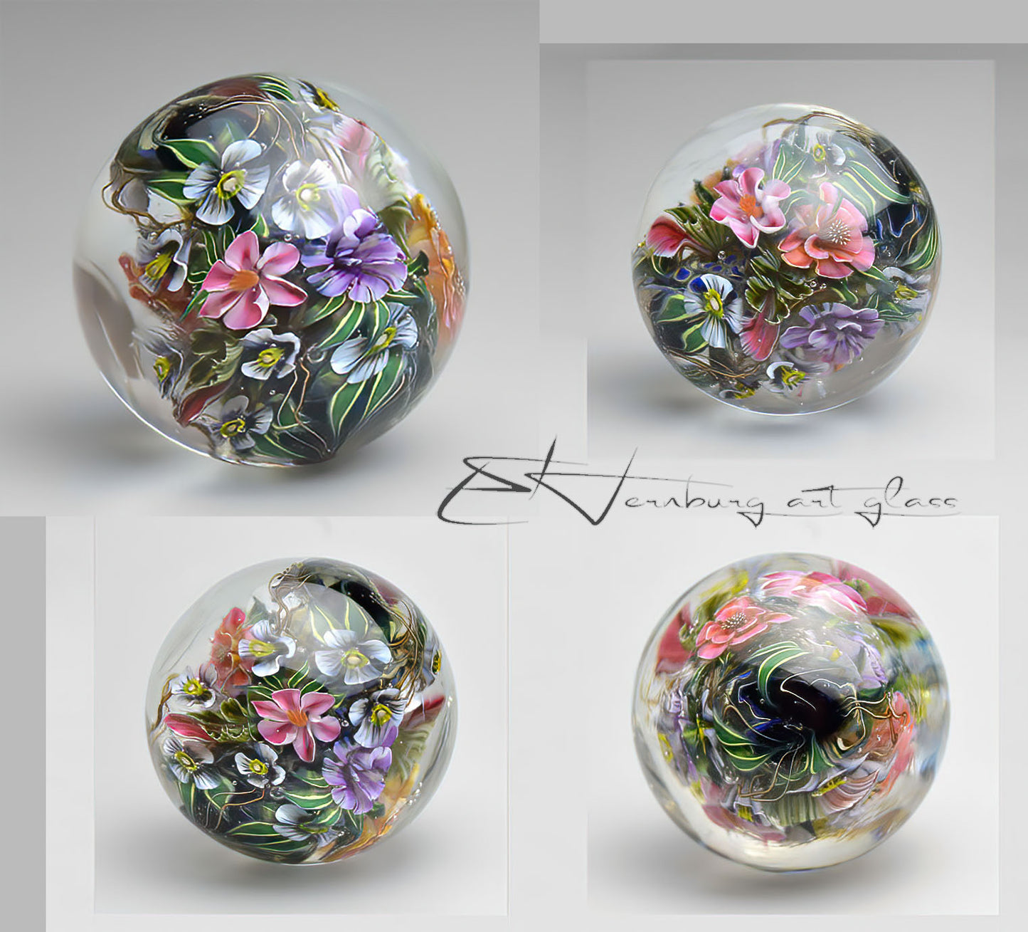 Marble. Collectible Sphere “Wayward”. Glass. . Diameter — 40 mm (1.57”)