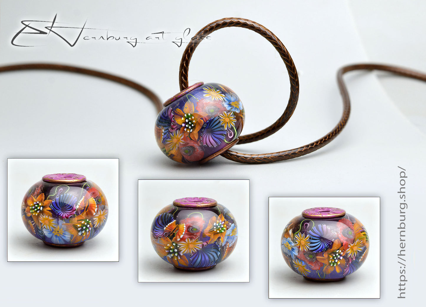 Bead "Sunset Flight" Collectible bead. Art Glass. Lampwork
