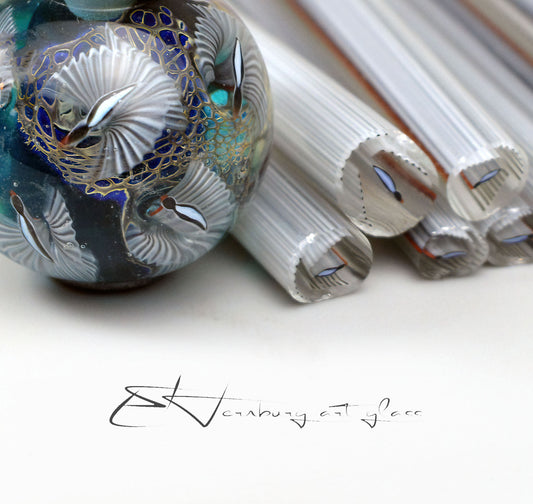 Murini birds. Sticks 5 cm long. Materials for lampwork. Glass COE104