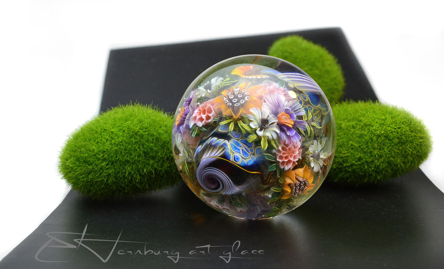 Marble. Glass. Collectible ball. Diameter 49 mm - 1.93 inch
