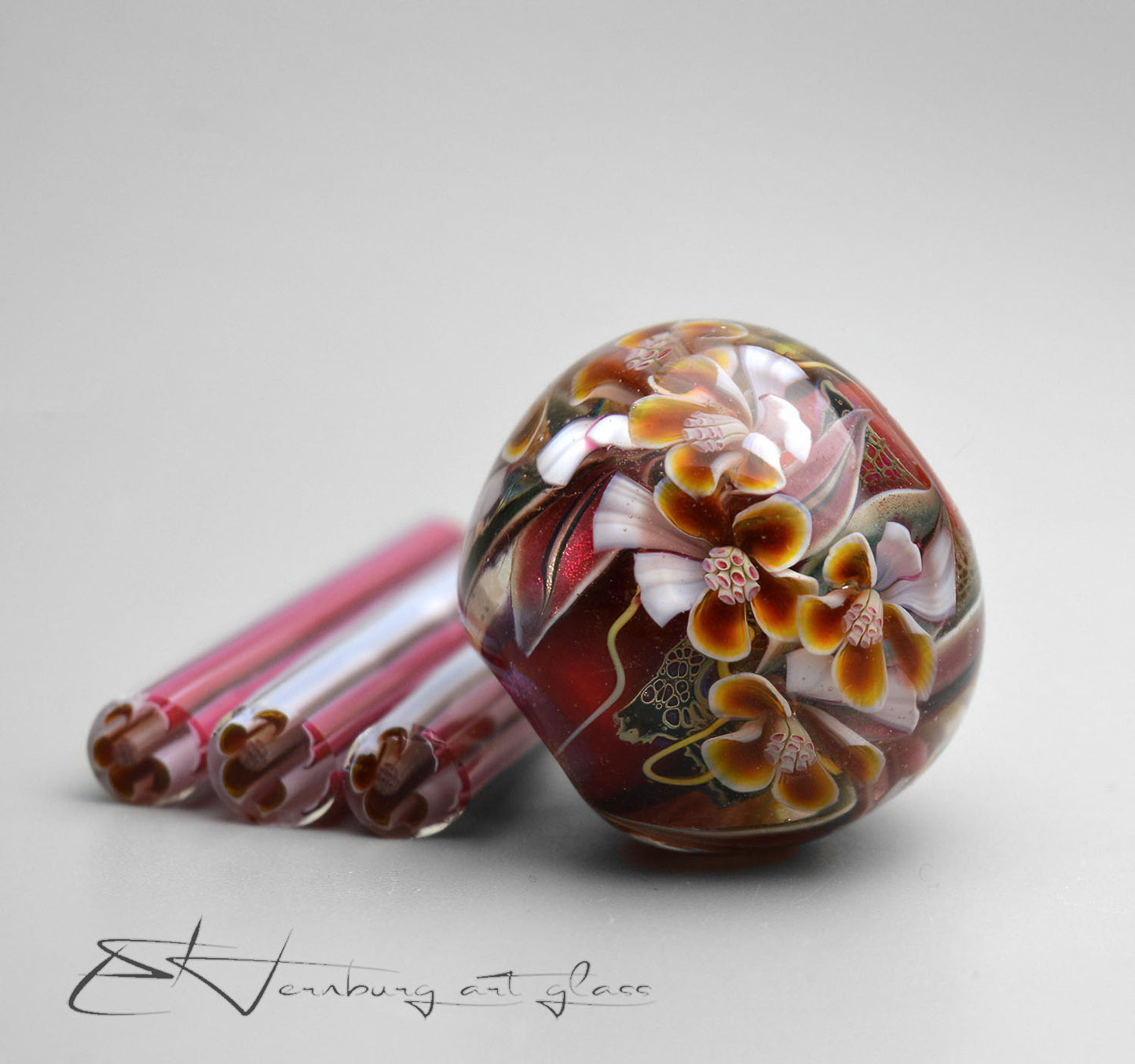Murini flowers. FLAMELLA. Sticks 5 cm long. Materials for lampwork. Glass COE104