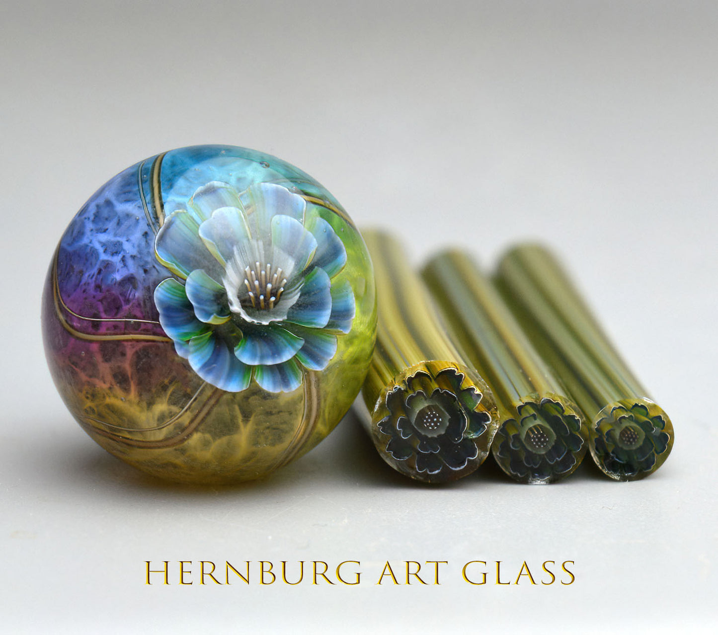 Murini flowers. CALYPSO. Sticks 5 cm long. Materials for lampwork. Glass COE104