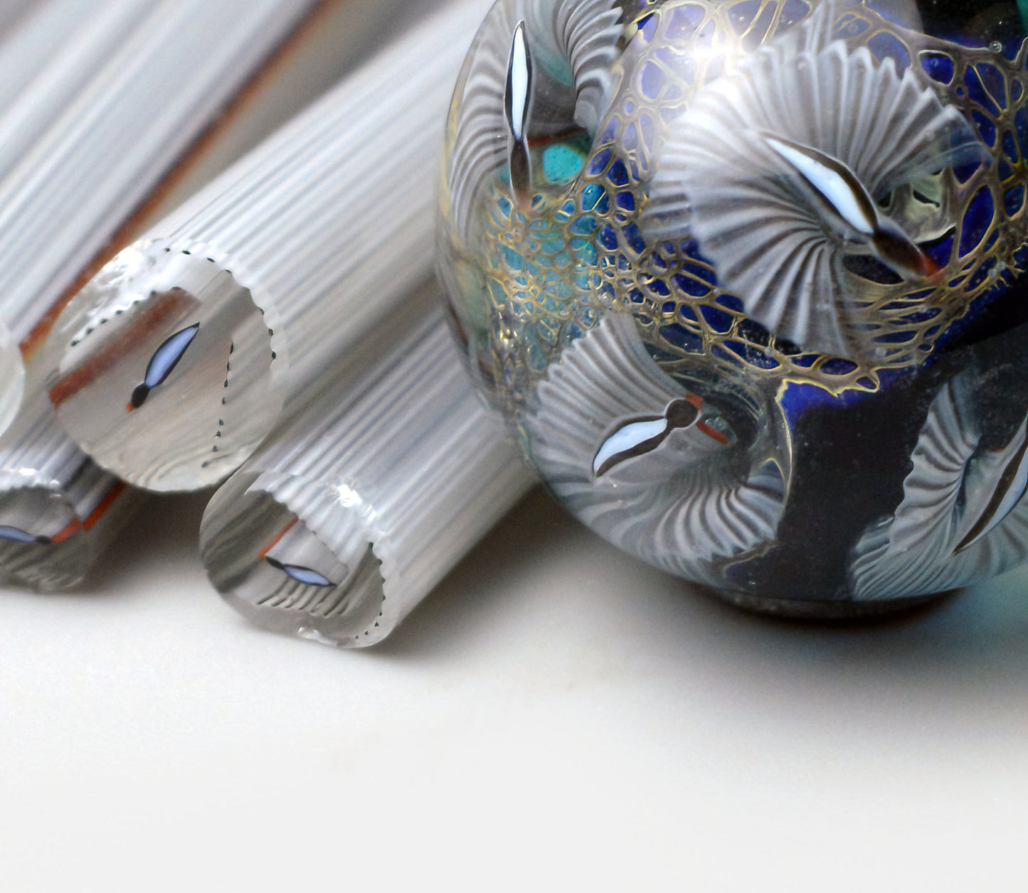 Murini birds. Sticks 5 cm long. Materials for lampwork. Glass COE104