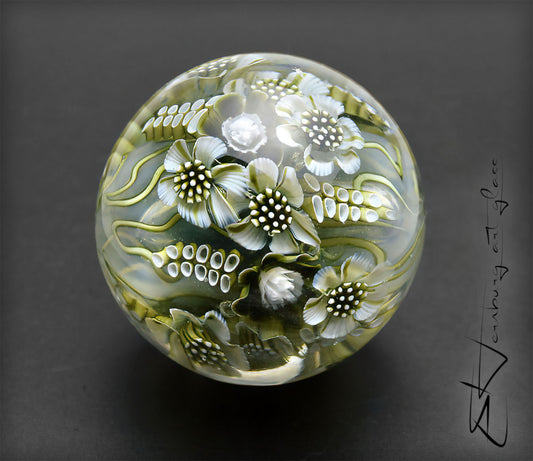 Marble. Collectible ball. Diameter 44 mm - 1.73 inch