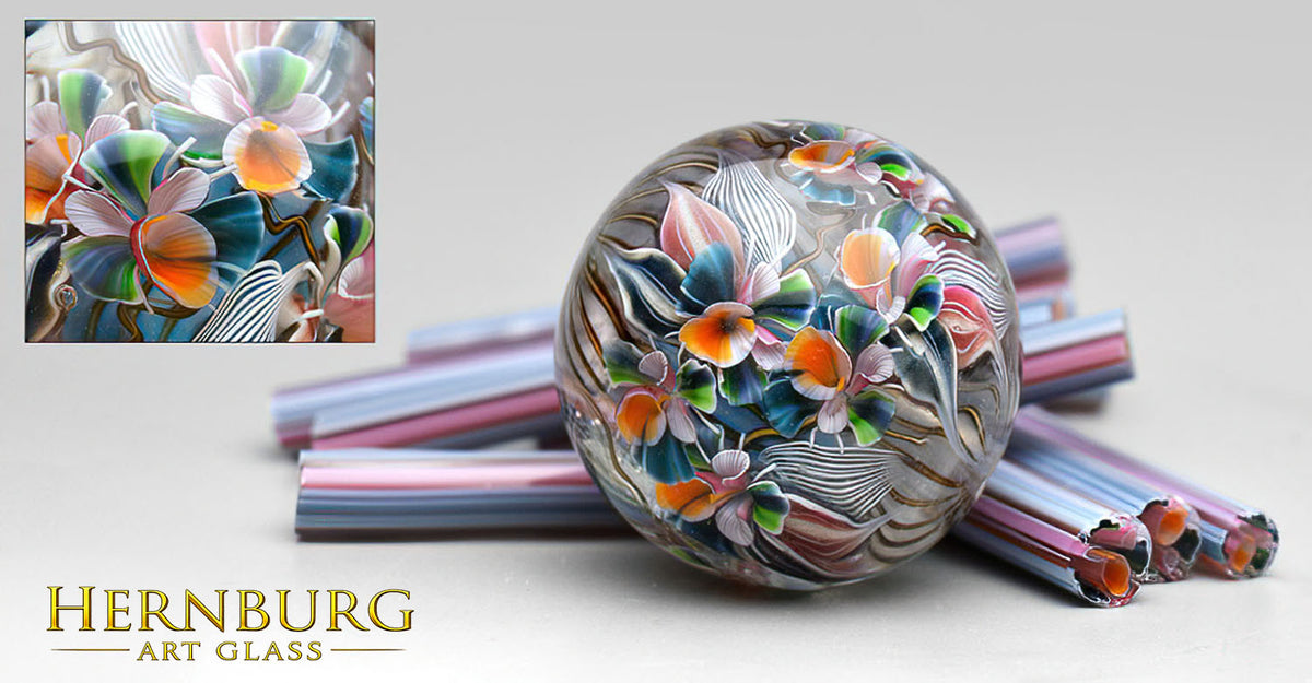 Murini flowers. Harlequin . Sticks 5 cm long. Materials for lampwork. Glass COE104