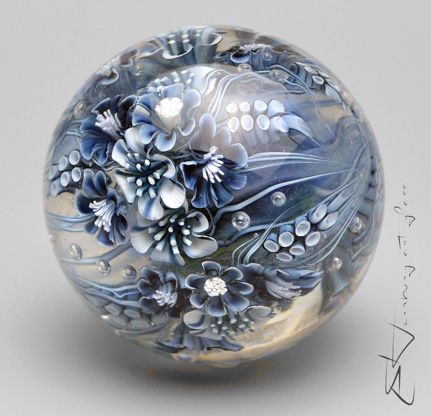 Marble. Glass. Collectible ball. Diameter 48 mm - 1.89 inch