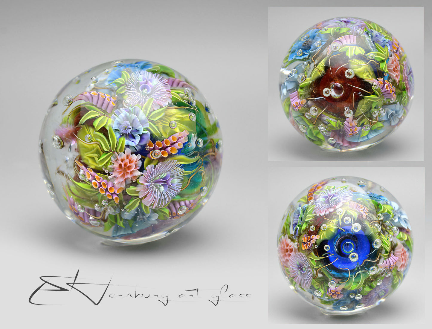 Marble. Glass. Collectible ball. Diameter 49 mm - 1.93 inch