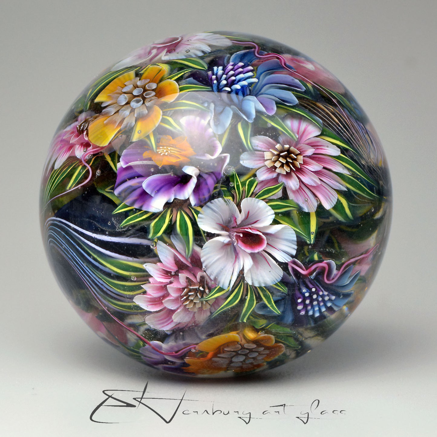 Marbe. " Timeless Garden" Glass. Collectible ball. Diameter 50 mm - 1.96 inch