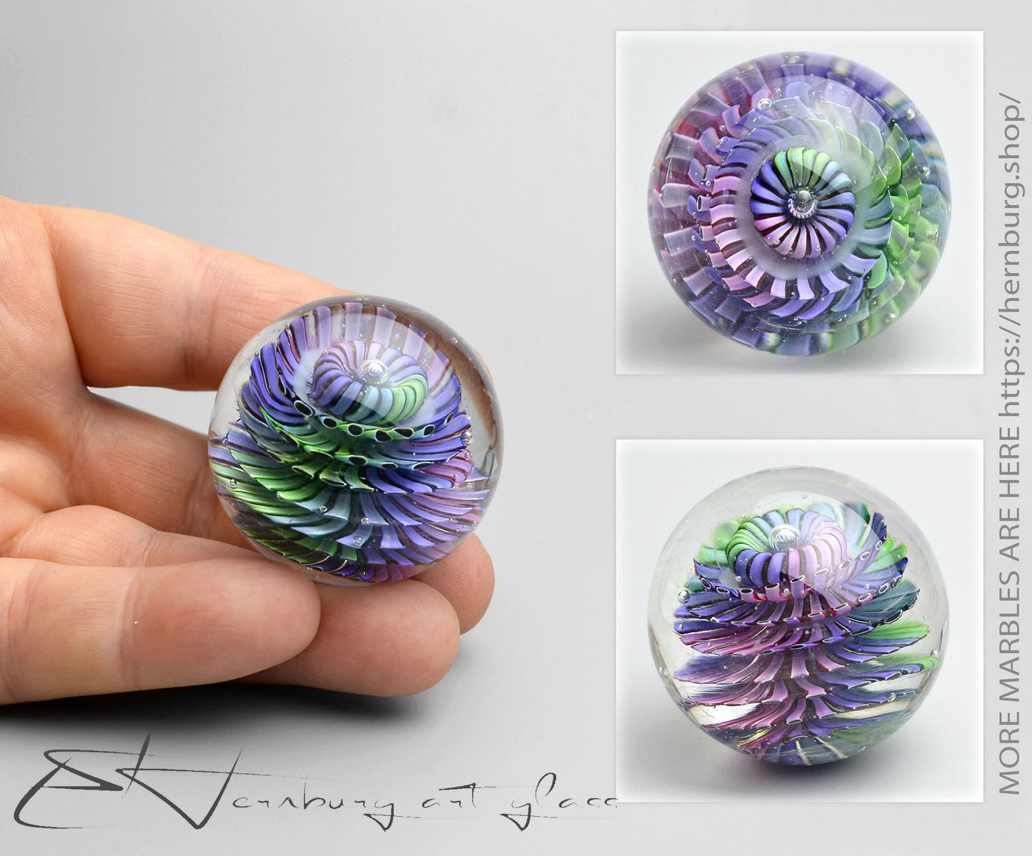 Marble. Collectible Sphere “Cherokee Star” Glass. . Diameter — 39 mm (1.53”)