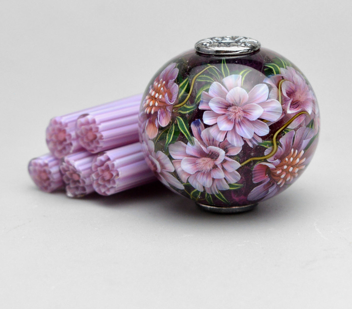 Murini flowers. Sticks 5 cm long. Materials for lampwork. Glass COE104