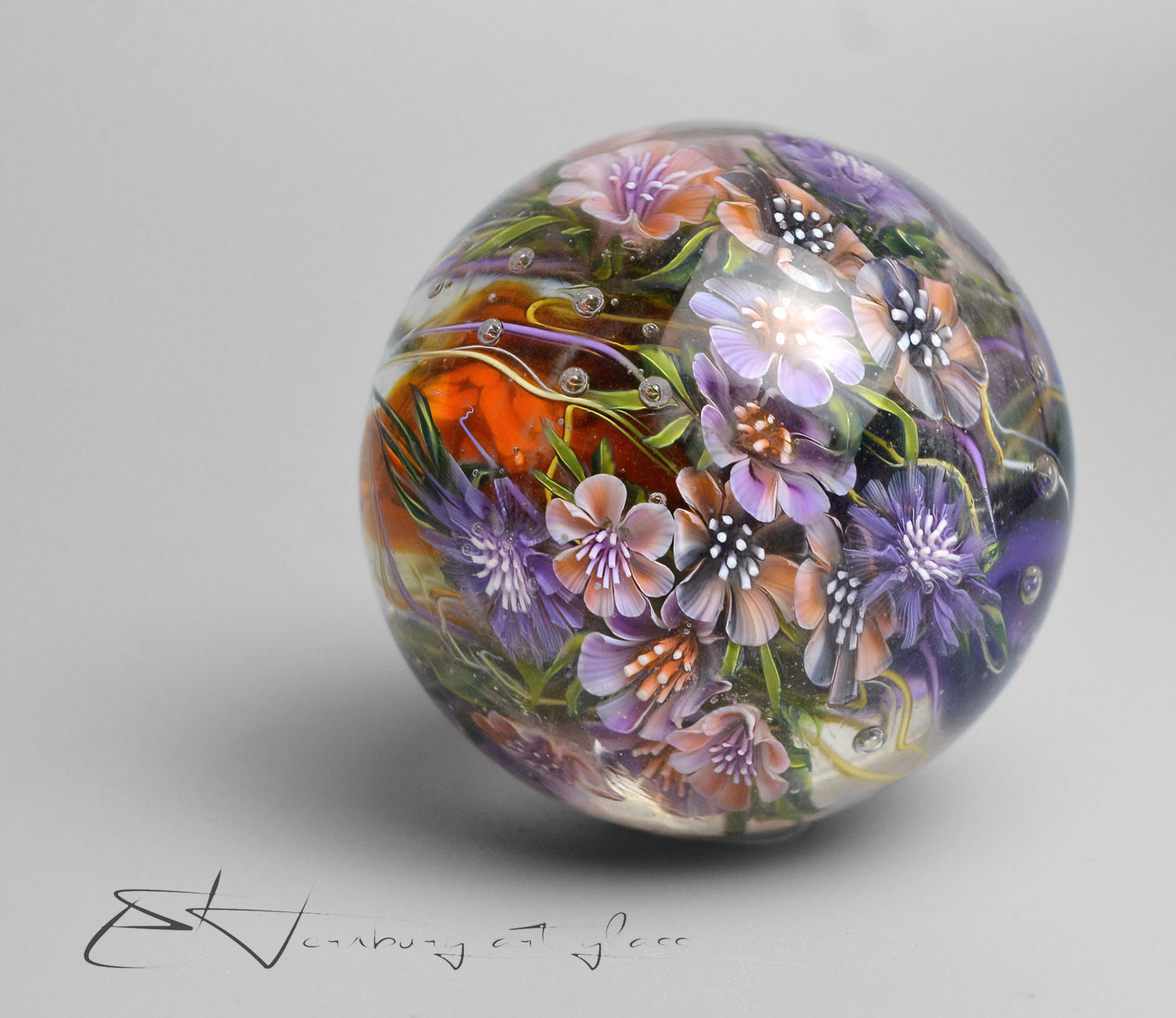 Marble. Glass. Collectible ball. Diameter 49 mm - 1.93 inch