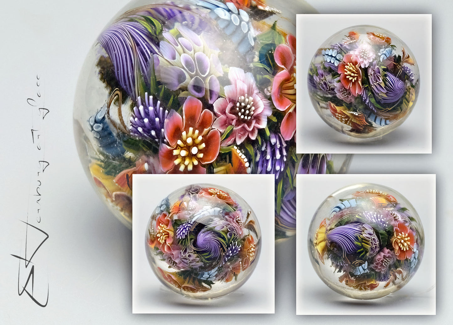 Marble. Glass. Collectible ball. Diameter 49 mm - 1.93 inch