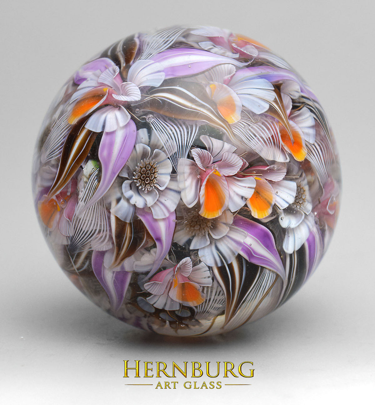 Marble. Collectible Sphere “Primus”. Glass. . Diameter — 47 mm (1.85”)