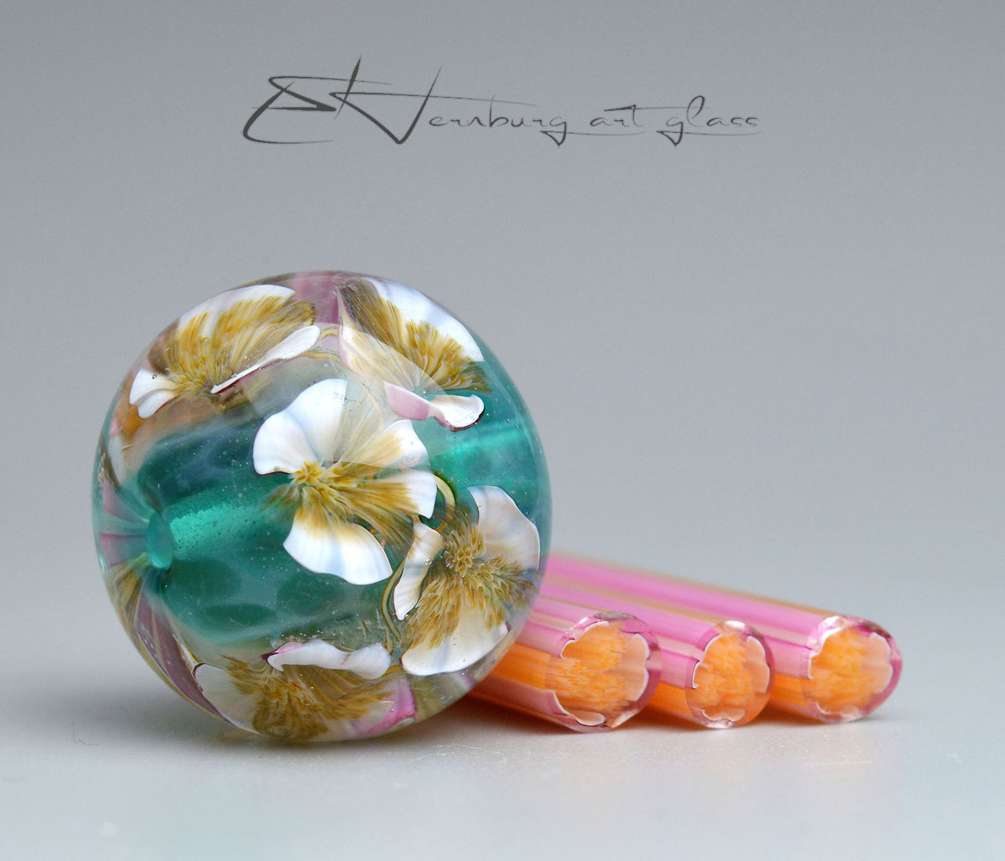 Murini flowers. WILD ROSE. Sticks 5 cm long. Materials for lampwork. Glass COE104