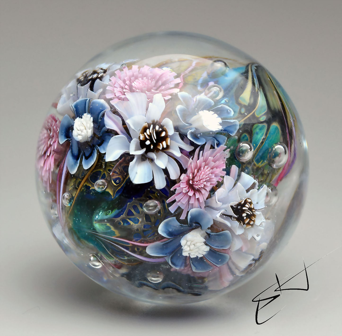 Murini flowers. Sticks 5 cm long. Materials for lampwork. Glass COE104