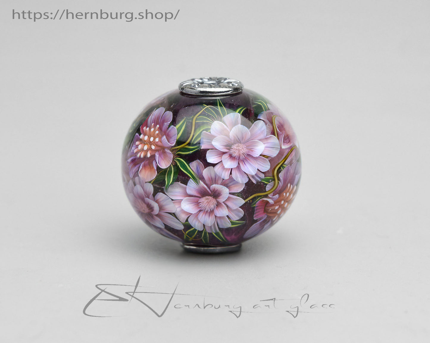 Bead "Bloomspell Noir" Collectible bead. Art Glass. Lampwork