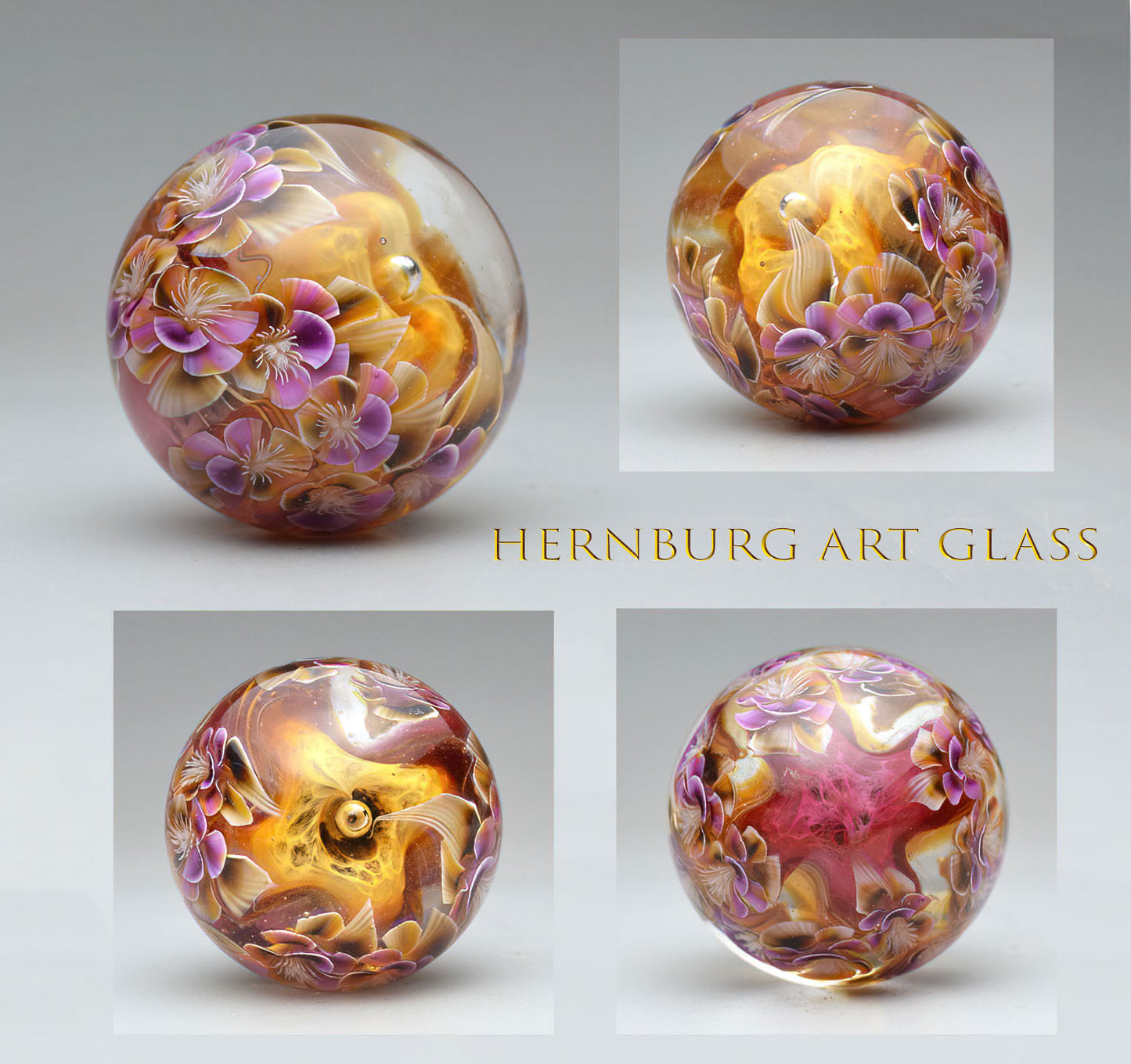 Marble. Collectible Sphere “Flamingo Egg”. Glass. . Diameter — 40 mm (1.57”)