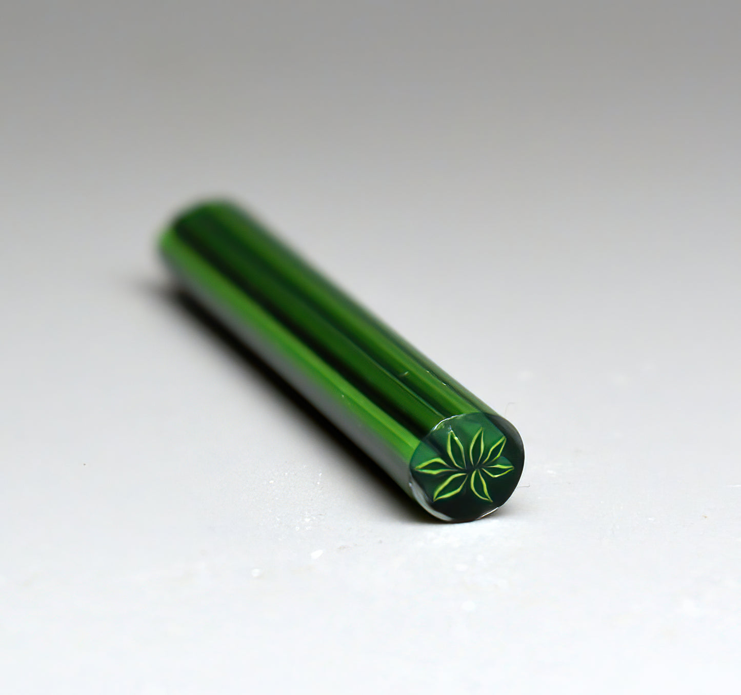 Murini green leaves. Sticks 5 cm long. Materials for lampwork. Glass COE104