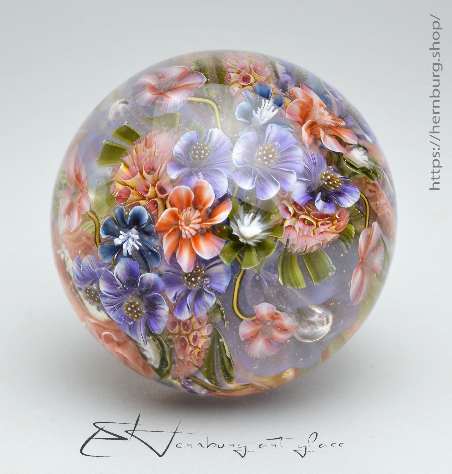 Marble. Collectible Sphere “Mistborne” Glass. . Diameter — 42 mm (1.65”)