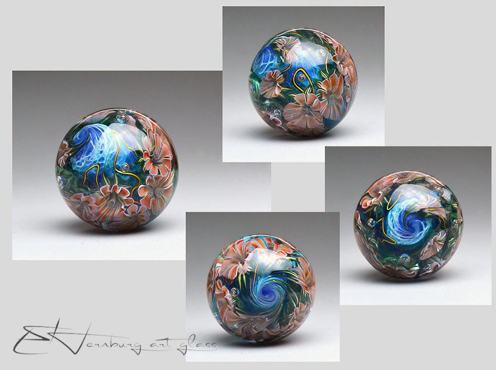 Marble. Collectible Sphere "Whirlpool". Glass. . Diameter — 30 mm (1.18”) Regular price $151.00 USD
