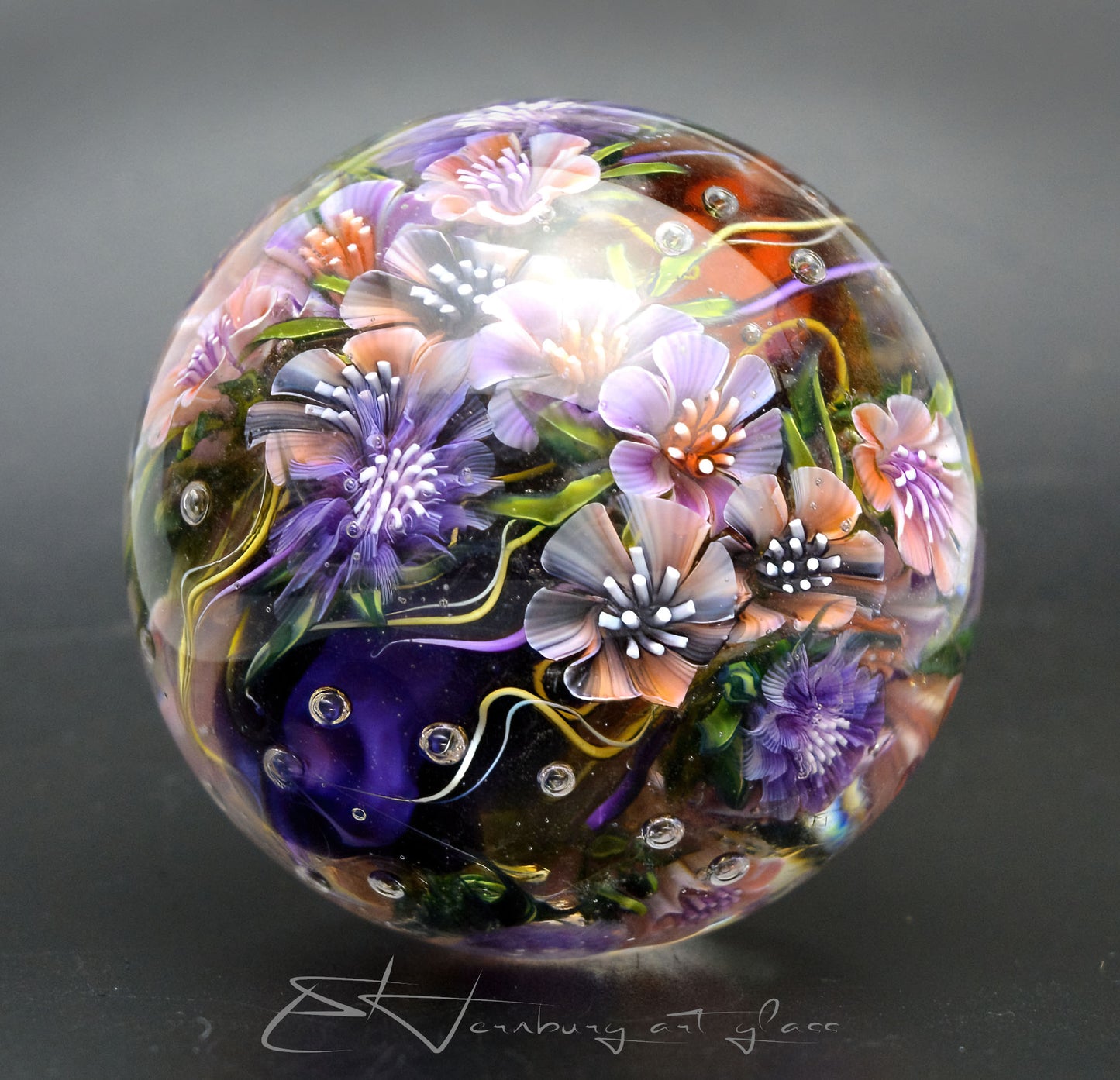 Marble. Glass. Collectible ball. Diameter 49 mm - 1.93 inch