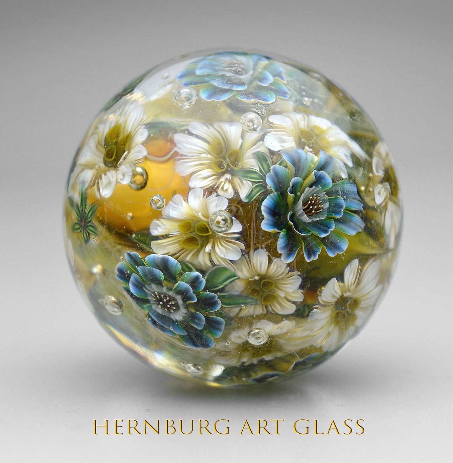 Marble. Collectible Sphere “Mermaid Dreams”. Glass. . Diameter — 45 mm (1.77”)