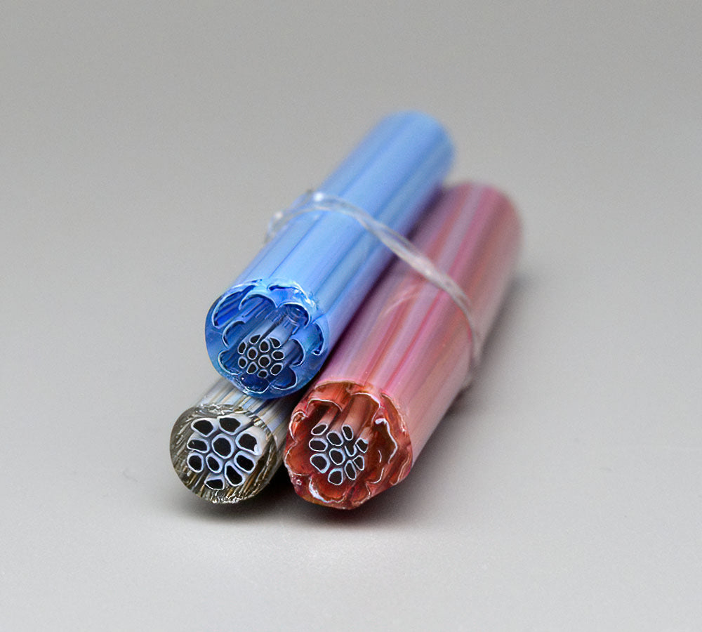 Murrini. “Garden Composition” Murine Set – 3 sticks of 50 mm, COE 104