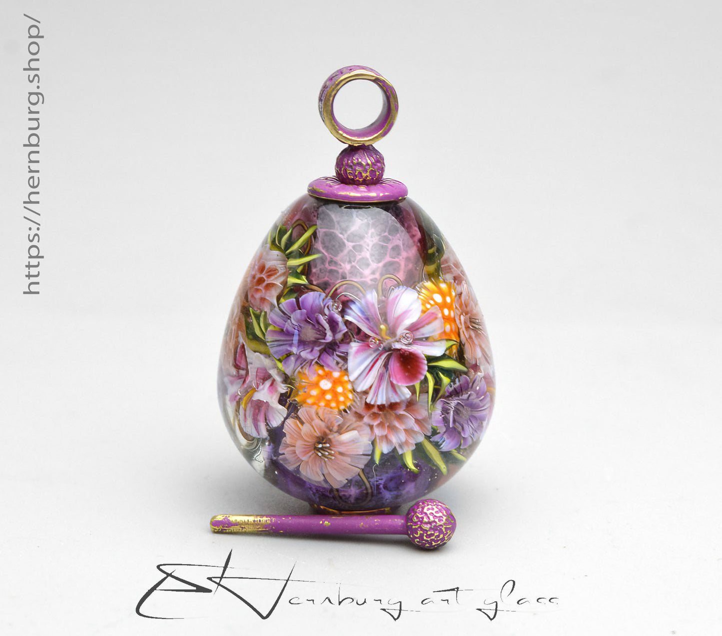 Pendant. Summer’s Gift. Lampwork glass pendant.