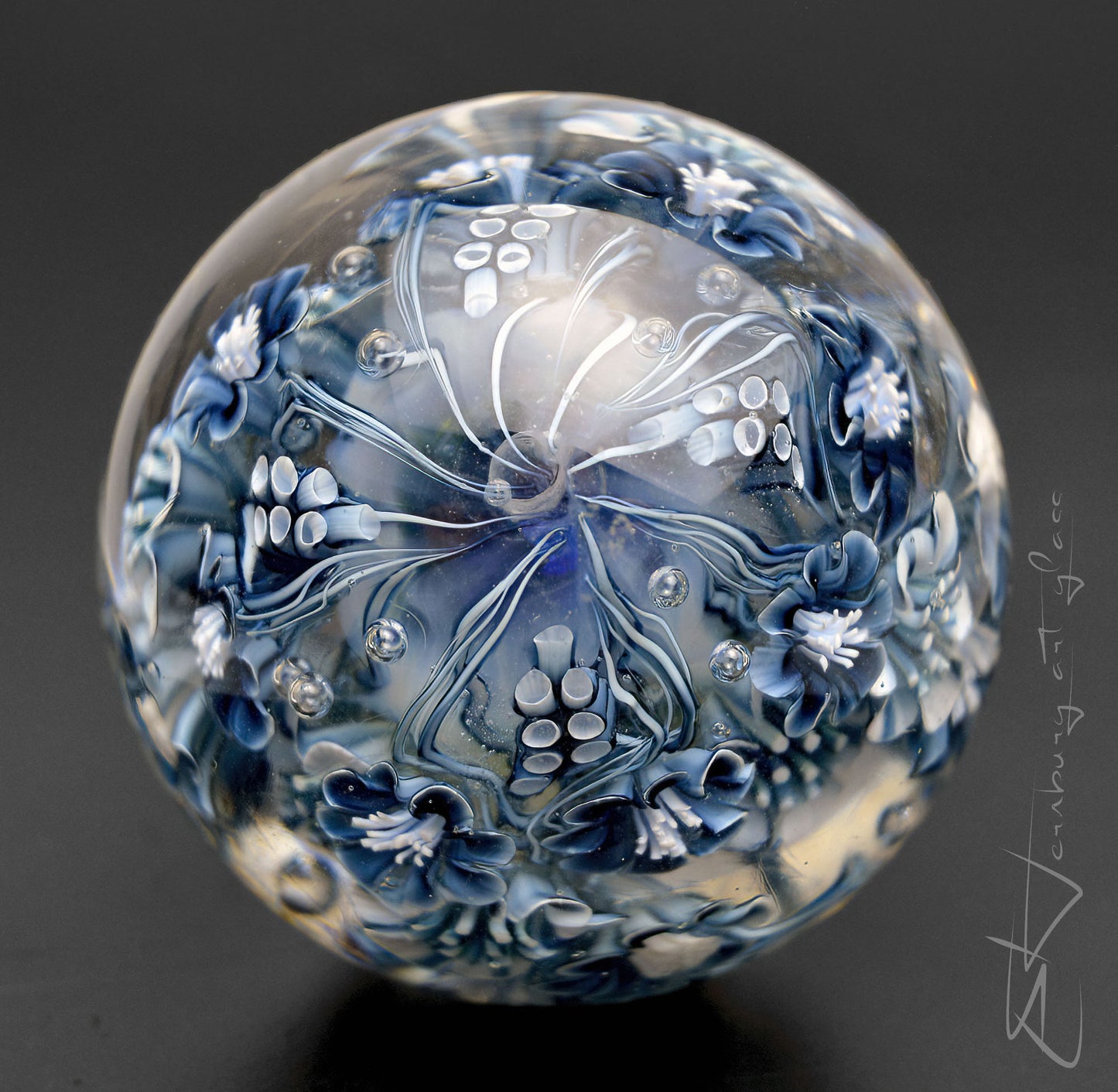 Marble. Glass. Collectible ball. Diameter 48 mm - 1.89 inch