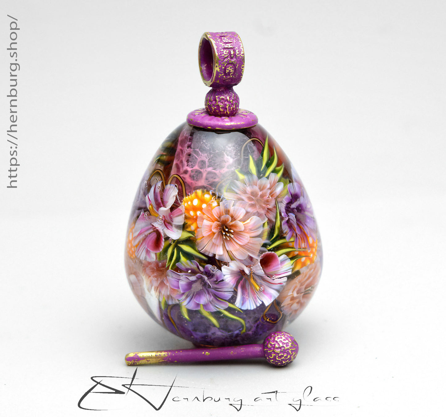 Pendant. Summer’s Gift. Lampwork glass pendant.