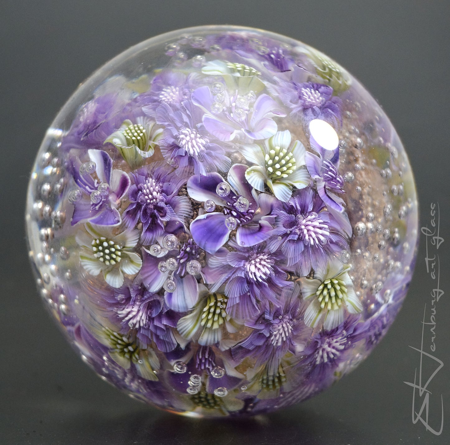 Marble. Glass. Collectible ball. Diameter 54 mm - 2.13 inch