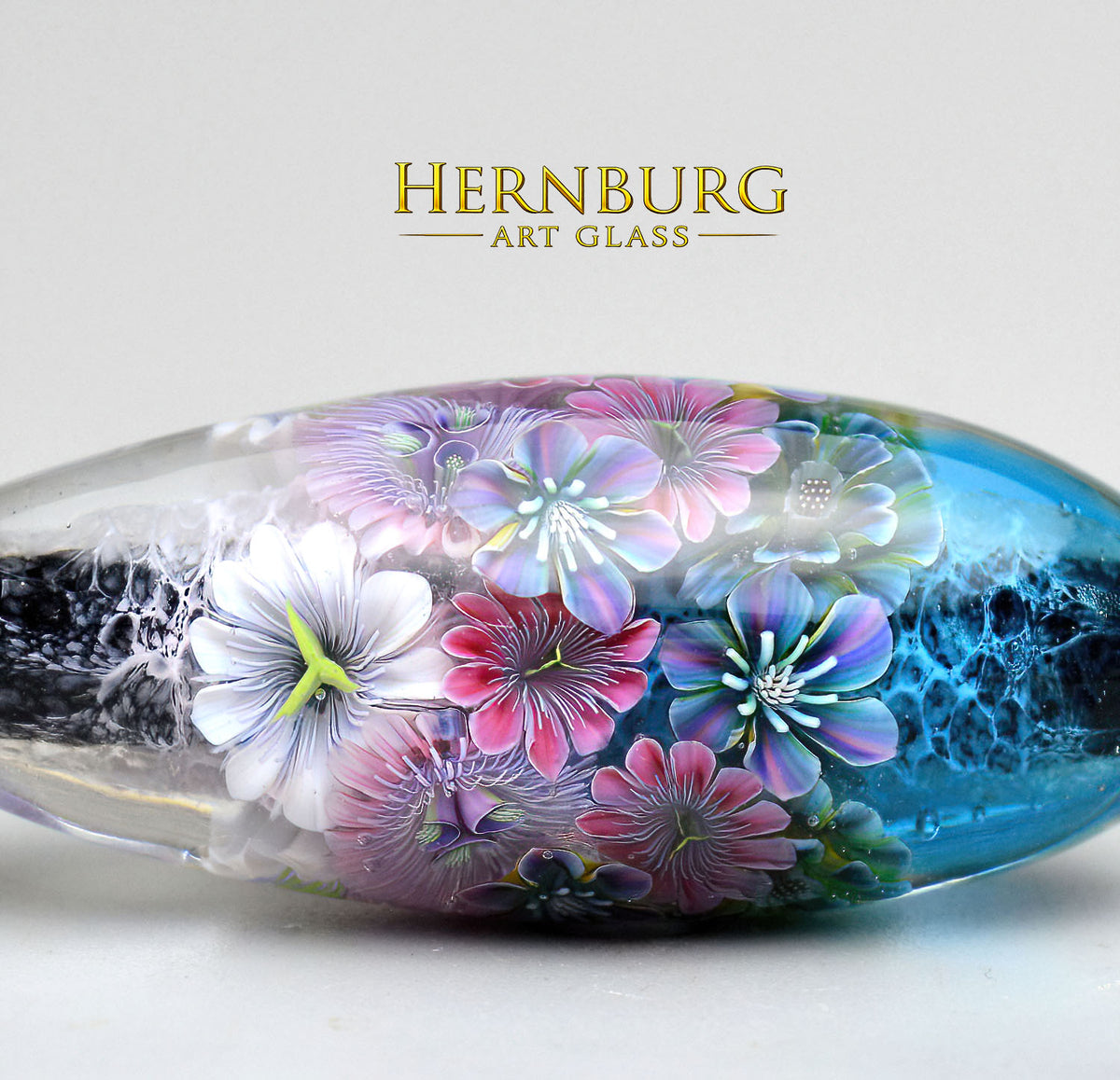 Pendant. Lampwork glass pendant. “Living Lace: PALIMPSEST”