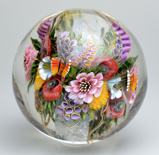 Marble. Glass. Diameter 2.13 inch