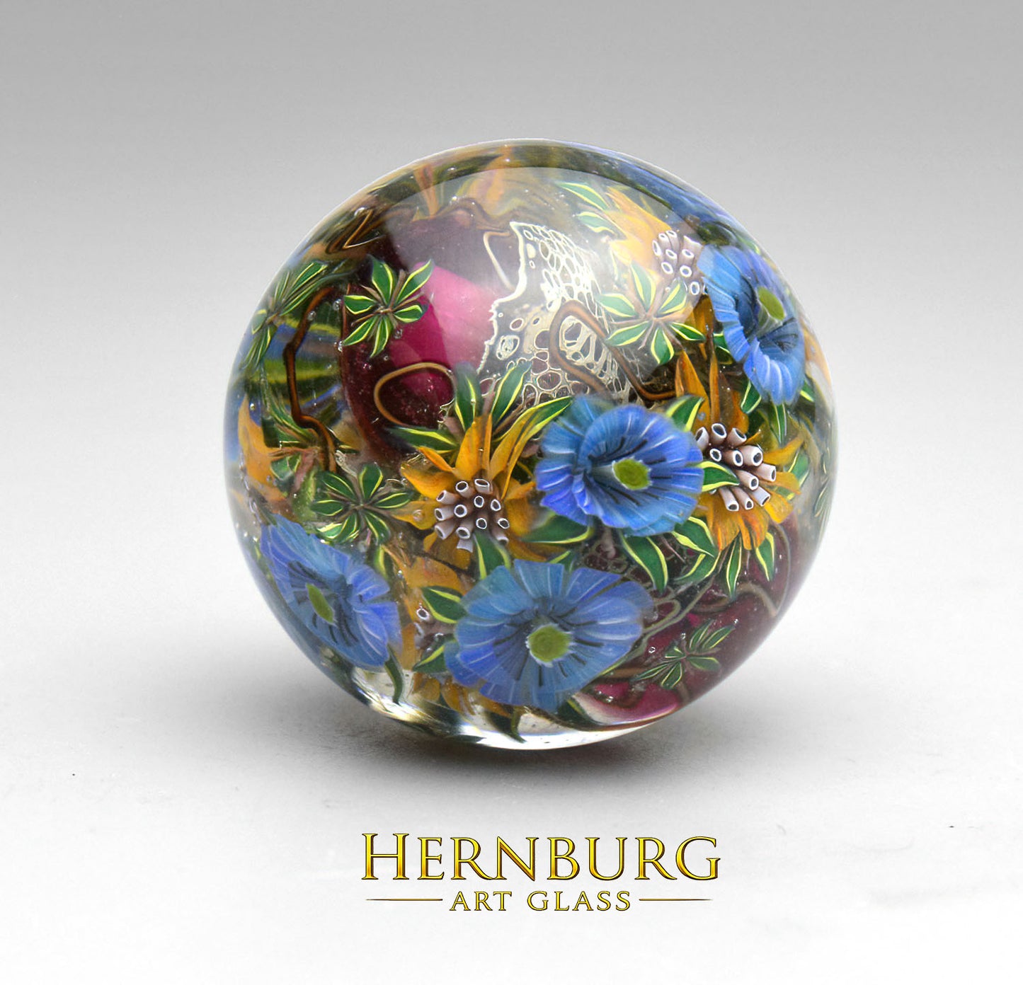 Blue Poppy Murrini - full process. Digital product