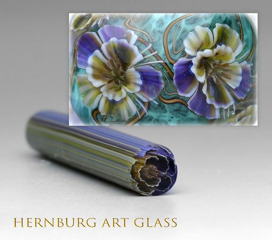 Murini flowers. Caprice. Sticks 5 cm long. Materials for lampwork. Glass COE104