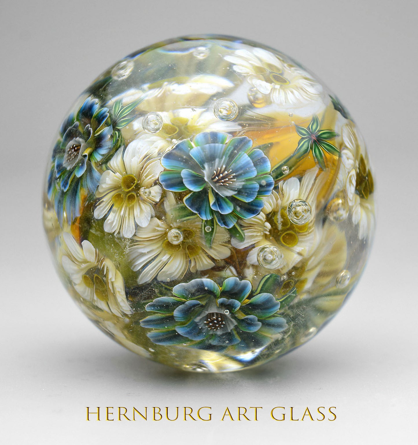Marble. Collectible Sphere “Mermaid Dreams”. Glass. . Diameter — 45 mm (1.77”)