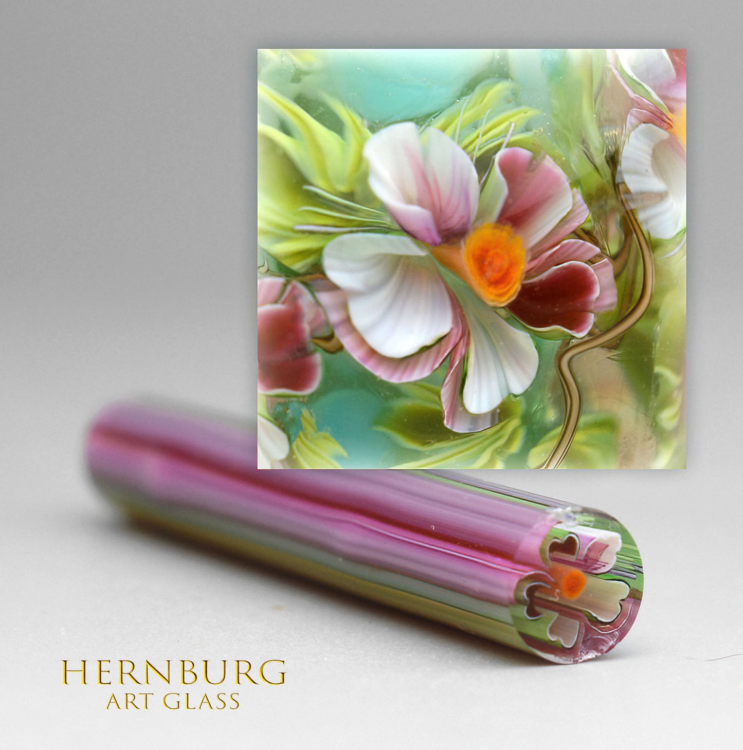 Murini flowers. FLEUR d'Or. Sticks 5 cm long. Materials for lampwork. Glass COE104