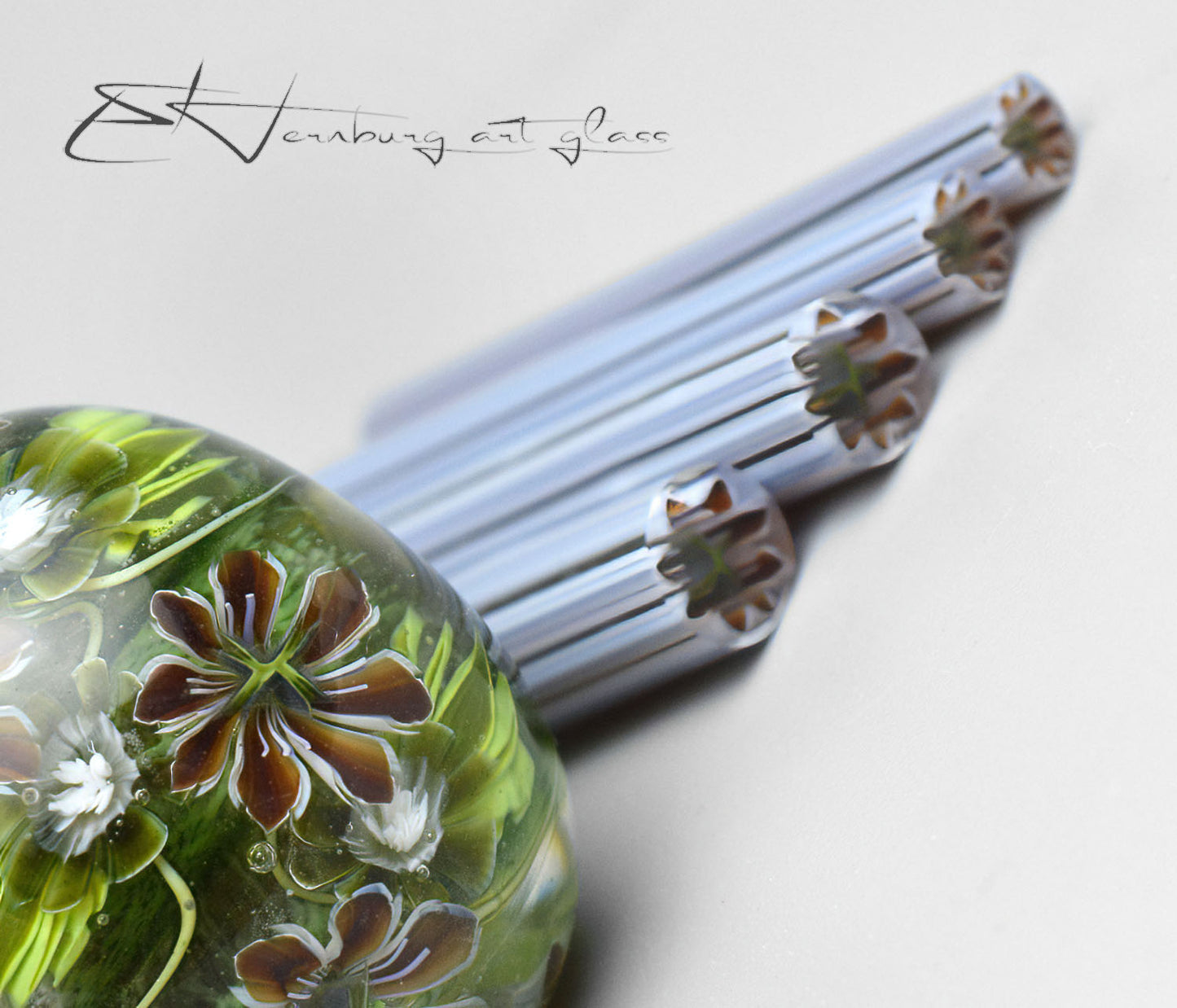 Murrini flowers. Materials for lampwork. Glass COE104. BRUNHILDA.