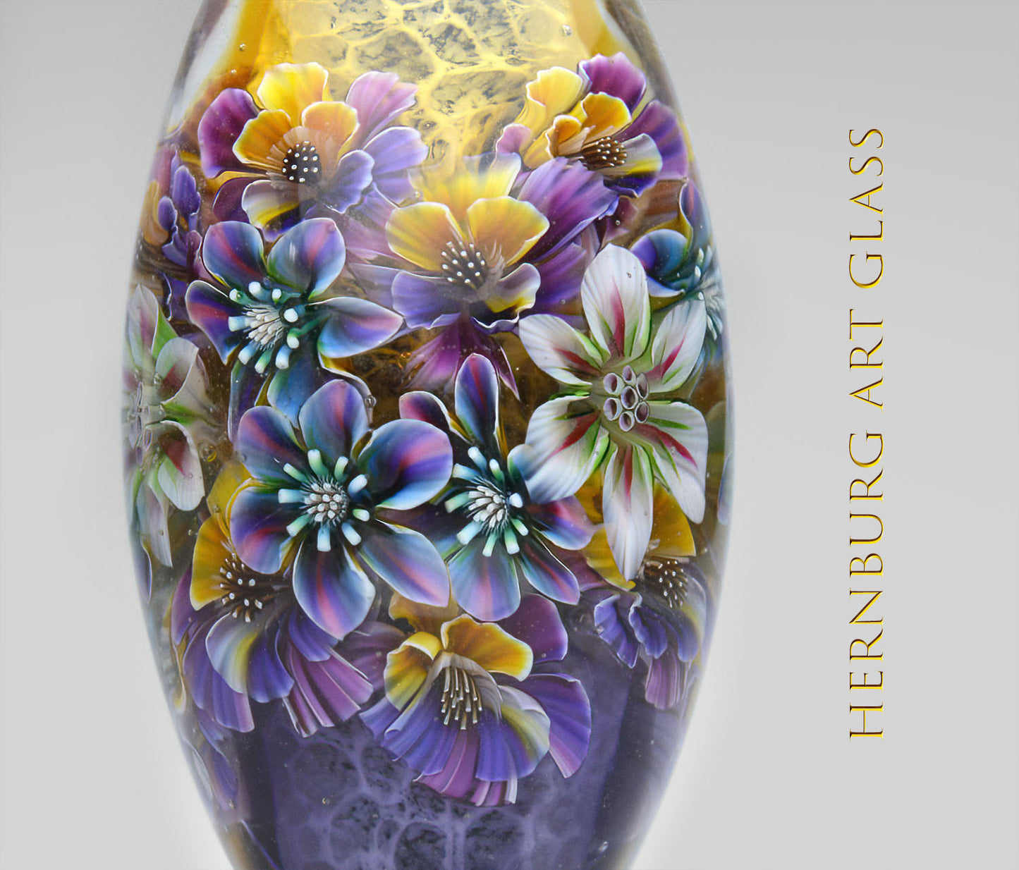 Pendant. Lampwork glass pendant. “Living Lace: Capriccio”