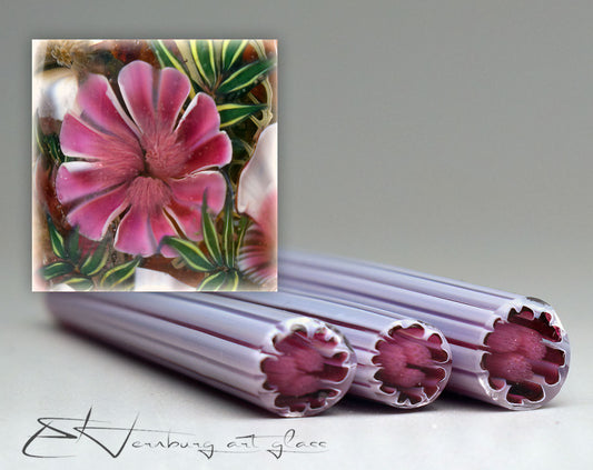 Murini flowers. ROSEVILA. Sticks 5 cm long. Materials for lampwork. Glass COE104